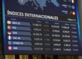 Paneles del Ibex en el Palacio de la Bolsa de Madrid, a 28 de octubre de 2025, en Madrid (España). Jesús Hellín - Europa Press