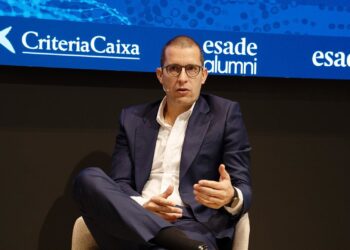 El presidente de IBM para España, Portugal, Grecia e Israel, Horacio Morell, durante su intervención en los 'Desayunos Esade'.ESADE