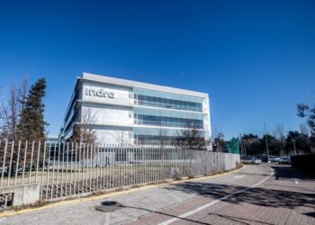 Archivo - Fachada de la sede de Indra, a 5 de febrero de 2025, en Madrid (España).Ricardo Rubio - Europa Press - Archivo