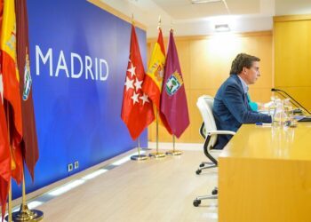 Archivo - El alcalde de Madrid, José Luis Martínez-Almeida, en la rueda de prensa posterior a la Junta de GobiernoAYUNTAMIENTO DE MADRID - Archivo