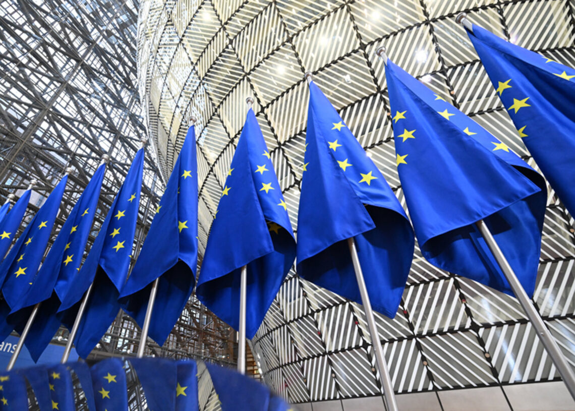 Archivo - Bandera de la UE en el Consejo de la UE.Sierakowski Frederic/European Co / DPA - Archivo