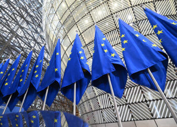 Archivo - Bandera de la UE en el Consejo de la UE.Sierakowski Frederic/European Co / DPA - Archivo