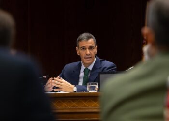 El presidente del Gobierno, Pedro Sánchez, comparece en la Comisión de Investigación sobre el 'caso Koldo', en el Senado, a 30 de octubre de 2025, en Madrid (España). Ananda Manjón - Europa Press