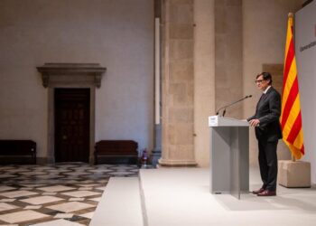 Archivo - El president de la Generalitat, Salvador Illa, interviene durante un acto, en el Palau de la Generalitat, a 8 de septiembre de 2025, en Barcelona, Catalunya (España).Lorena Sopêna - Europa Press - Archivo