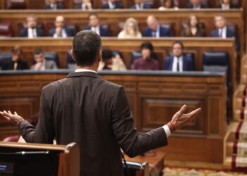 El presidente del Gobierno, Pedro Sánchez, durante la sesión de control al Gobierno en el Congreso de este miércoles, 22 de octubre de 2025 | EDUARDO PARRA (EUROPA PRESS)