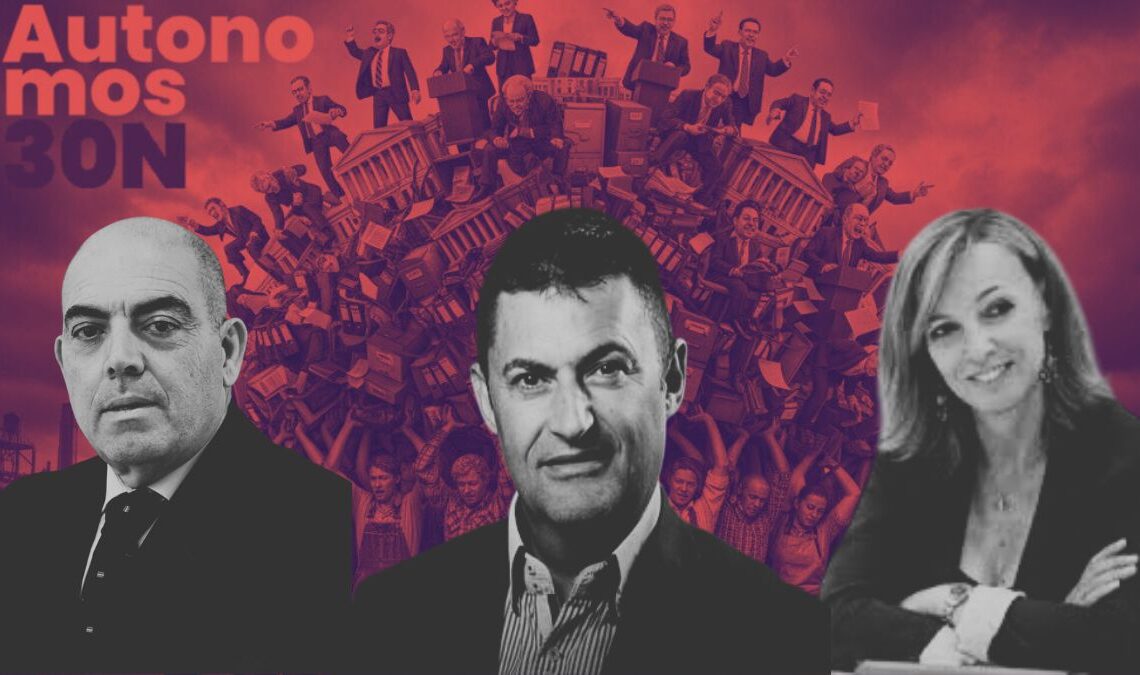 Imagen creada por Demócrata a partir de un banner de Autónomos 30N.