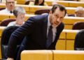 El ministro de Transportes y Movilidad Sostenible, Óscar Puente, durante una sesión de control al Gobierno en el Senado | Carlos Luján (Europa Press).
