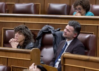El diputado de ERC, Gabriel Rufián, durante una sesión plenaria en el Congreso de los Diputados, a 11 de noviembre de 2025, en Madrid (España).

Alberto Ortega / Europa Press
11/11/2025