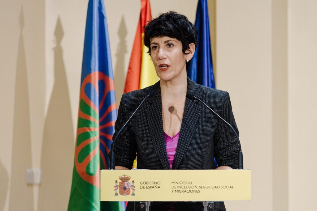 La ministra de Inclusión, Seguridad Social y Migraciones, Elma Saiz. Carlos Luján/Europa Press.