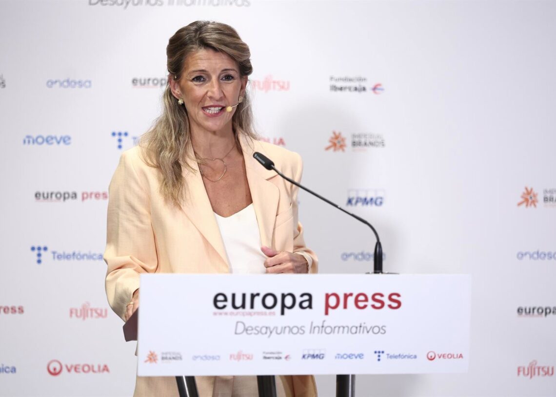 La vicepresidenta segunda del Gobierno y ministra de Trabajo y Economía Social, Yolanda Díaz.Eduardo Parra - Europa Press
