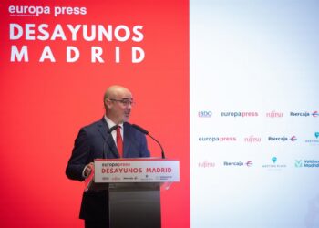 El Delegado del Gobierno en la Comunidad de Madrid, Francisco Martín Aguirre, durante un desayuno informativo organizado por Europa Press, en el Meeting Place, a 3 de noviembre de 2025, en Madrid (España).Fernando Sánchez - Europa Press