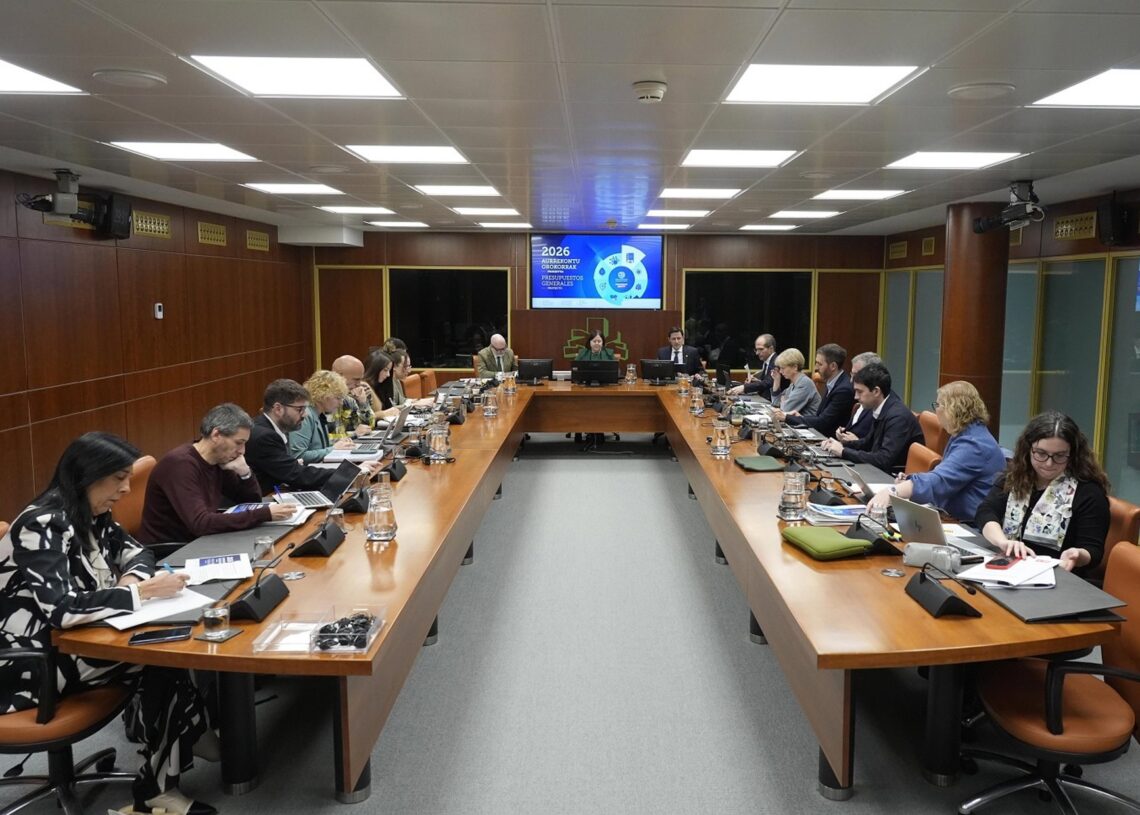 D'Anjou ha presentado ante la Comisión de Hacienda del Parlamento Vasco, el proyecto de presupuestos del Gobierno autonómicoPAULINO ORIBE-PARLAMENTO VASCO