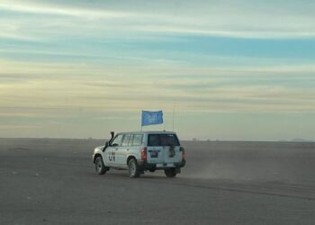 Vehículo de la Misión de Naciones Unidas para el Referéndum del Sáhara Occidental (MINURSO)MINURSO