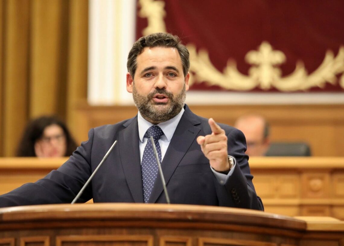 El presidente del PP de Castilla-La Mancha, Paco Núñez, en el Debate sobre el Estado de la Región.JUANMA JIMÉNEZ/EUROPA PRESS
