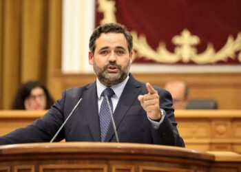 El presidente del PP de Castilla-La Mancha, Paco Núñez, en el Debate sobre el Estado de la Región.JUANMA JIMÉNEZ/EUROPA PRESS