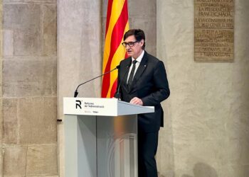 El presidente de la Generalitat, Salvador Illa, en un acto en el Palau de la GeneralitatEUROPA PRESS