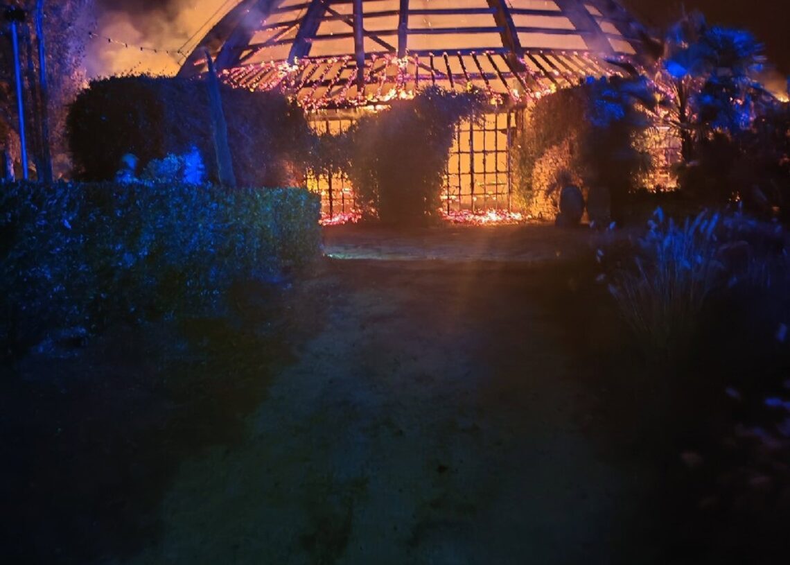 Incendio en la cúpula de madera del restaurante Mas Marroch de los hermanos Roca en Vilablareix (Girona)BOMBERS DE LA GENERALITAT