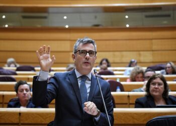 El ministro de la Presidencia, Justicia y Relaciones con las Cortes, Félix Bolaños, interviene durante una sesión de control al Gobierno en la Cámara Alta, a 21 de octubre de 2022, en Madrid (España). Fernando Sánchez - Europa Press