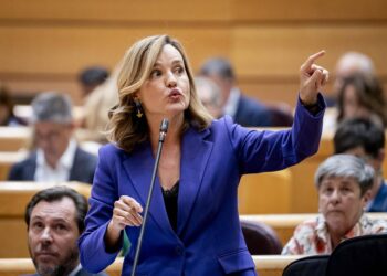 La ministra de Educación, Formación Profesional y Deportes, Pilar Alegría, en una sesión plenaria en el SenadoA. Pérez Meca - Europa Press