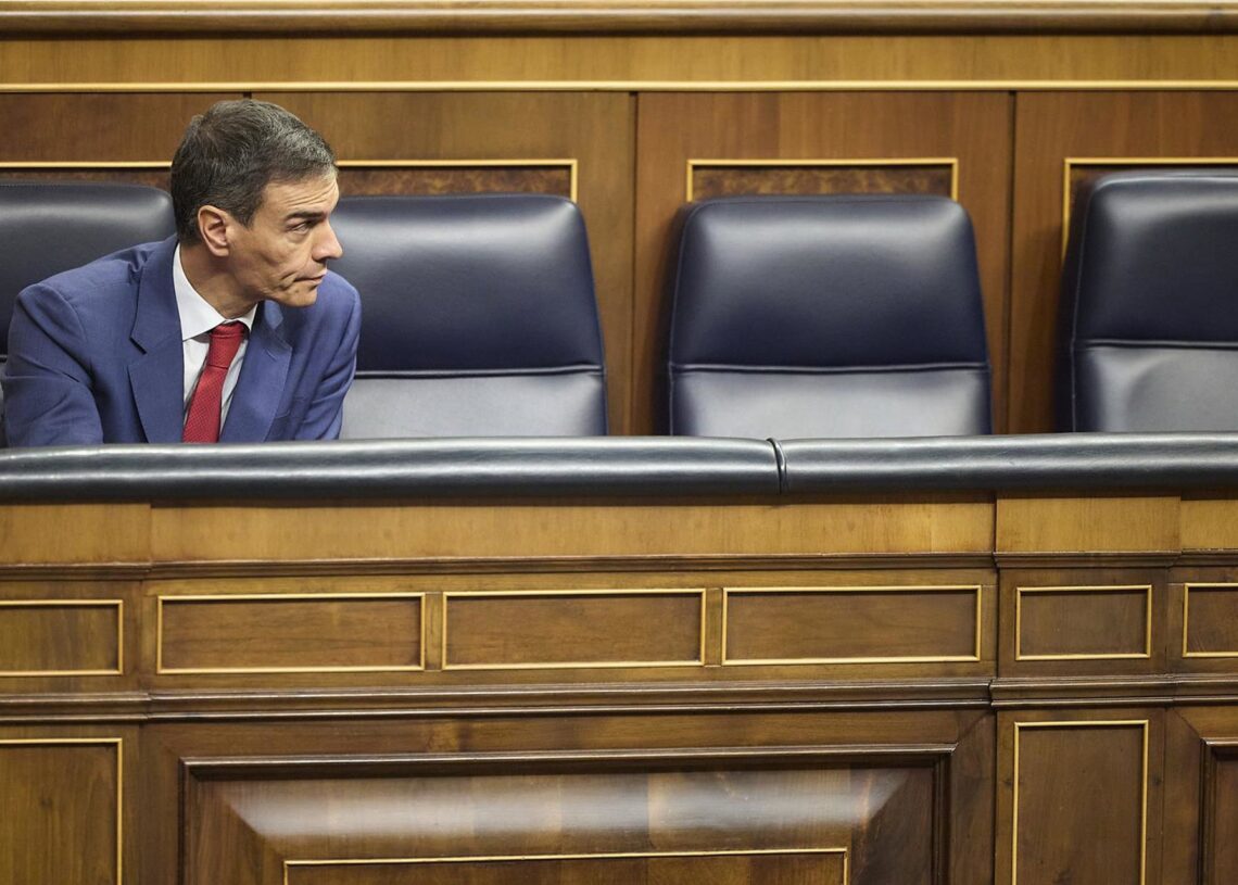 El presidente del Gobierno, Pedro Sánchez, durante una sesión plenaria en el CongresoJesús Hellín - Europa Press
