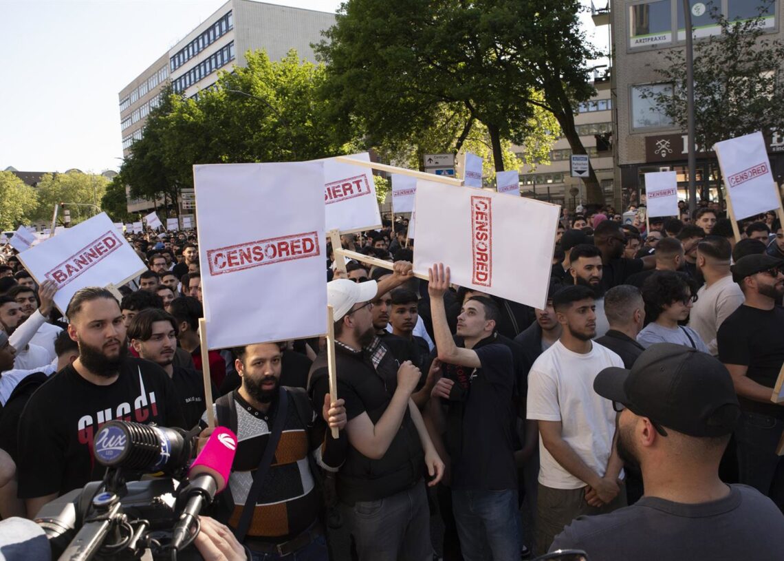 Archivo - Imagen de archivo de una protesta de Muslim Interaktiv en Hamburgo.Europa Press/Contacto/Giordano Stolley - Archivo