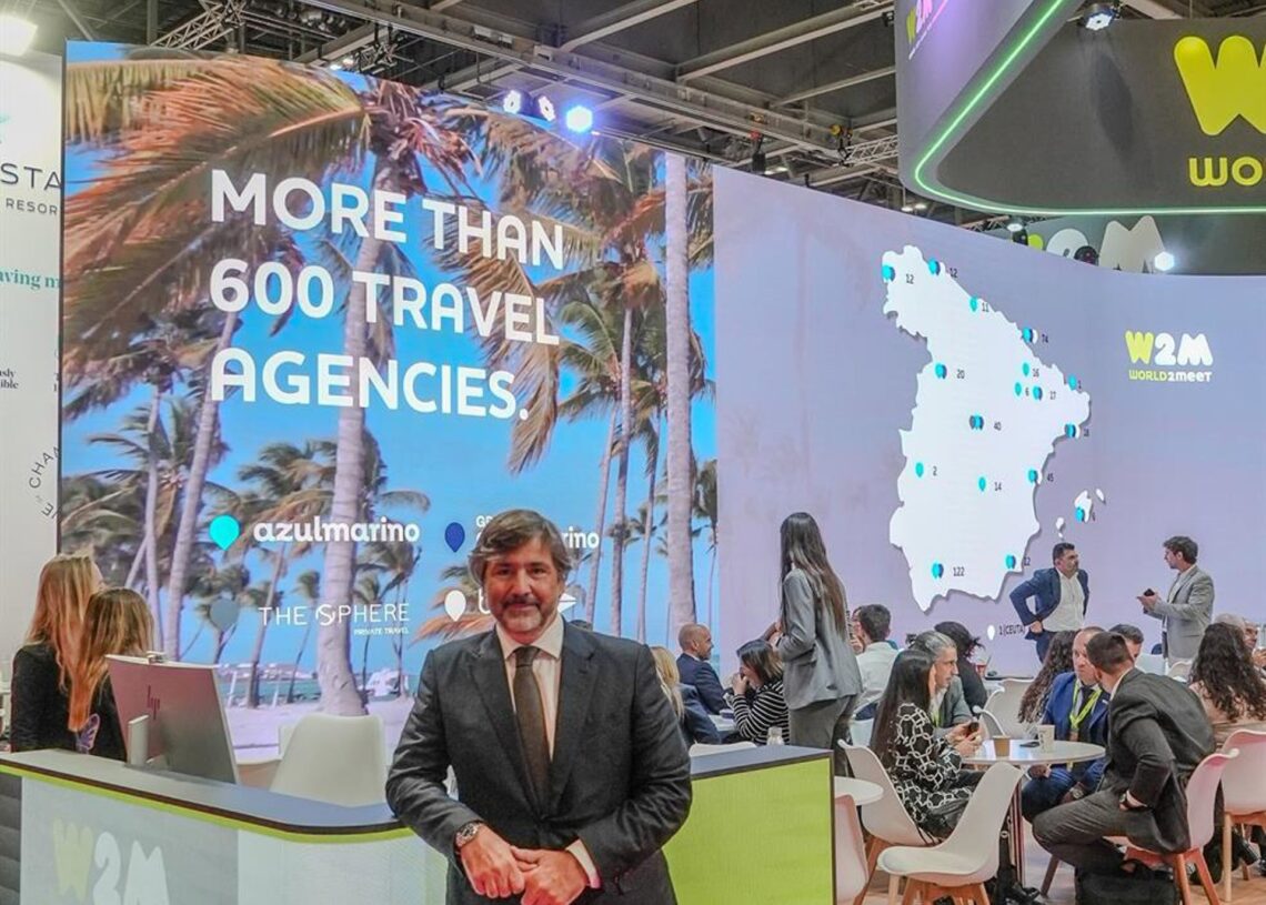 El CEO de W2M, Gabriel Subías, durante la feria WTM de Londres.W2M