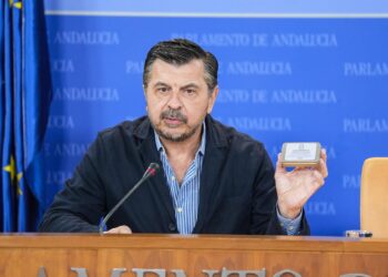 El portavoz del Grupo Parlamentario Popular, Toni Martín, durante la ronda de ruedas de prensa de portavoces de los grupos parlamentarios en el Parlamento de Andalucía, a 5 de noviembre de 2025 en Sevilla (Andalucía, España). Los portavoces de los grupos Joaquin Corchero - Europa Press