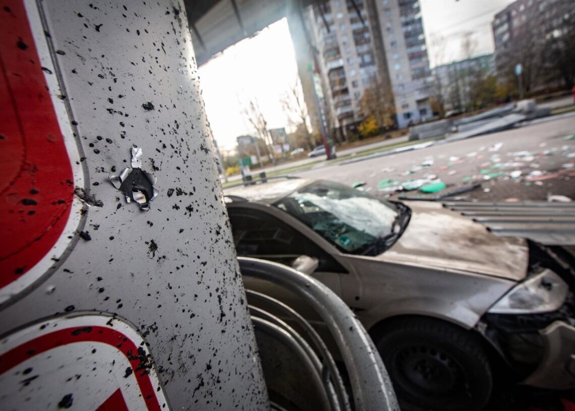 Imagen de archivo de una gasolinera en Sumi, Ucrania, golpeada por un dron ruso.Europa Press/Contacto/Francisco Richart