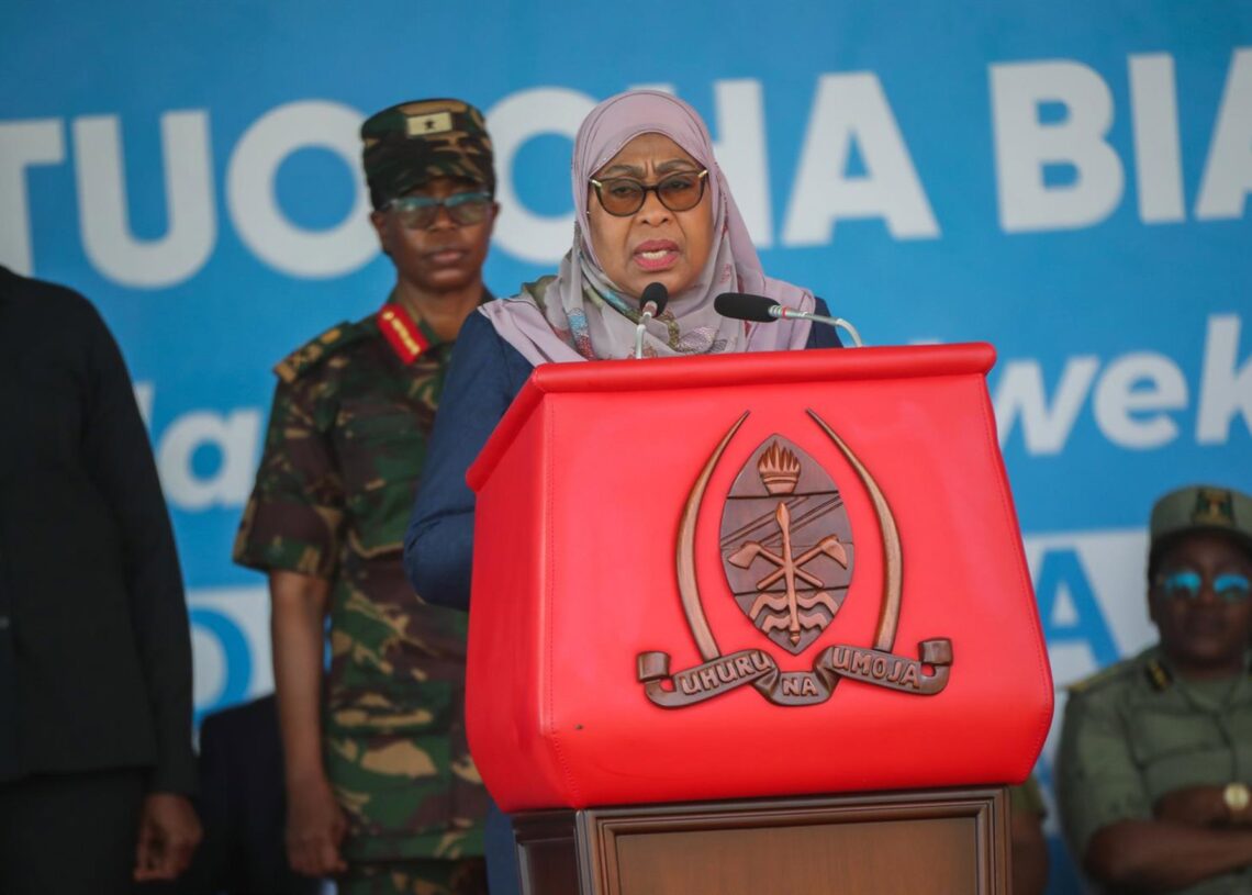 Archivo - La presidenta de Tanzania, Samia Suluhu Hassan, en un acto públicoEuropa Press/Contacto/Emmanuel Herman - Archivo