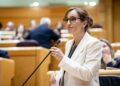 La ministra de Sanidad, Mónica García, durante la sesión de control al Gobierno en el Senado, el 4 de noviembre de 2025 | A. PÉREZ MECA (EUROPA PRESS)