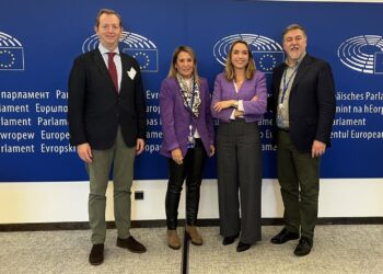 Imagen de FEDIFAR con los eurodiputados.FEDIFAR