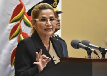 Archivo - La expresidenta autoproclamada de Bolivia Jeanine ÁñezEuropa Press/Contacto/Xinhua - Archivo