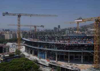 Archivo - Obras del nuevo estadio de fútbol Spotify Camp Nou.David Zorrakino - Europa Press - Archivo