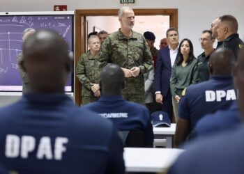 El rey Felipe VI visita este viernes en Cádiz la Unidad de Formación y Doctrina del Servicio Marítimo de la Guardia Civil. A 7 de noviembre de 2025, en Cádiz (Andalucía, España).Nacho Frade - Europa Press