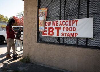 Estadounidense recoge comida a través de los cupones SNAP.Europa Press/Contacto/Robin Rayne