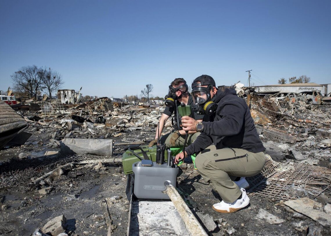 Efectivos de la Guardia Nacional trabajan en el lugar del accidente aéreo en Kentucky (EEUU).Europa Press/Contacto/Phil Speck/National Guard