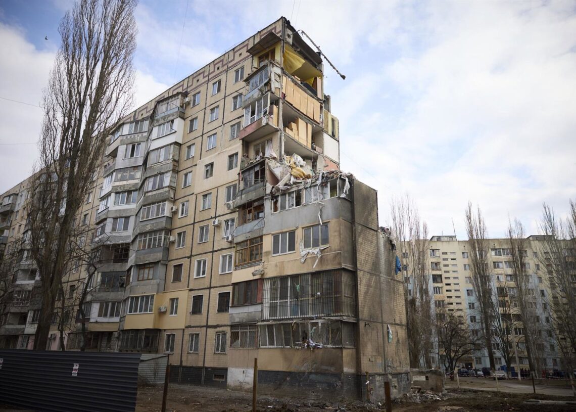 Archivo - Imagen de archivo de un edificio destruido por los ataques de Rusia en Ucrania.Ukraine Presidency/Ukrainian Pre / Zuma Press / Co