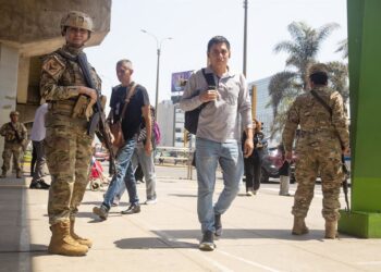 El Ejército de Perú en las calles de Lima.Europa Press/Contacto/Mariana Bazo