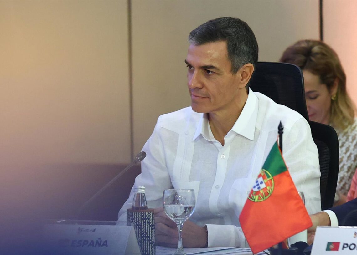 El presidente del Gobierno, Pedro Sánchez, participa en la CELAC-UE, en Santa Marta, a 9 de noviembre de 2025, en Santa Marta (Colombia).Pool Moncloa/Fernando Calvo