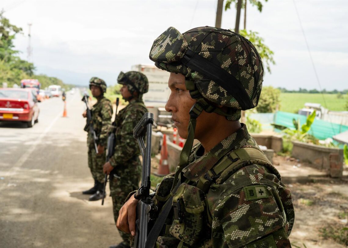 Archivo - Puesto de control del Ejército colombiano (imagen de archivo) Europa Press/Contacto/Sebastian Marmolejo