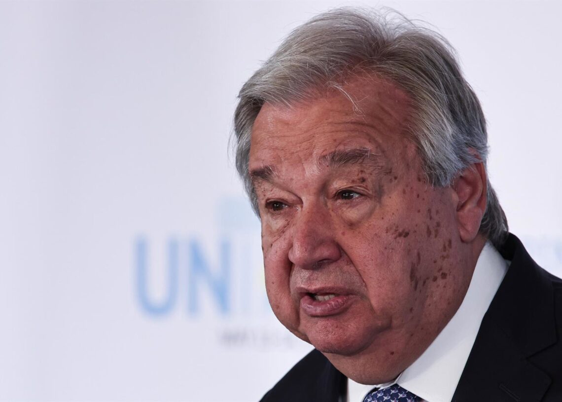 Archivo - El secretario general de Naciones Unidas, António Guterres, durante una rueda de prensa.Hannes P. Albert/dpa - Archivo
