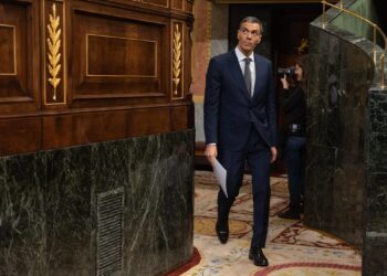 El presidente del Gobierno, Pedo Sánchez, en el hemiciclo del Congreso.Eduardo Parra - Europa Press