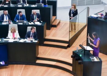 Archivo - La portavoz del grupo municipal Socialista en el ayuntamiento de Madrid, Reyes Maroto, durante el Debate sobre el Estado de la Ciudad ante el alcalde de Madrid, José Luis Martínez-AlmeidaGustavo Valiente - Europa Press - Archivo