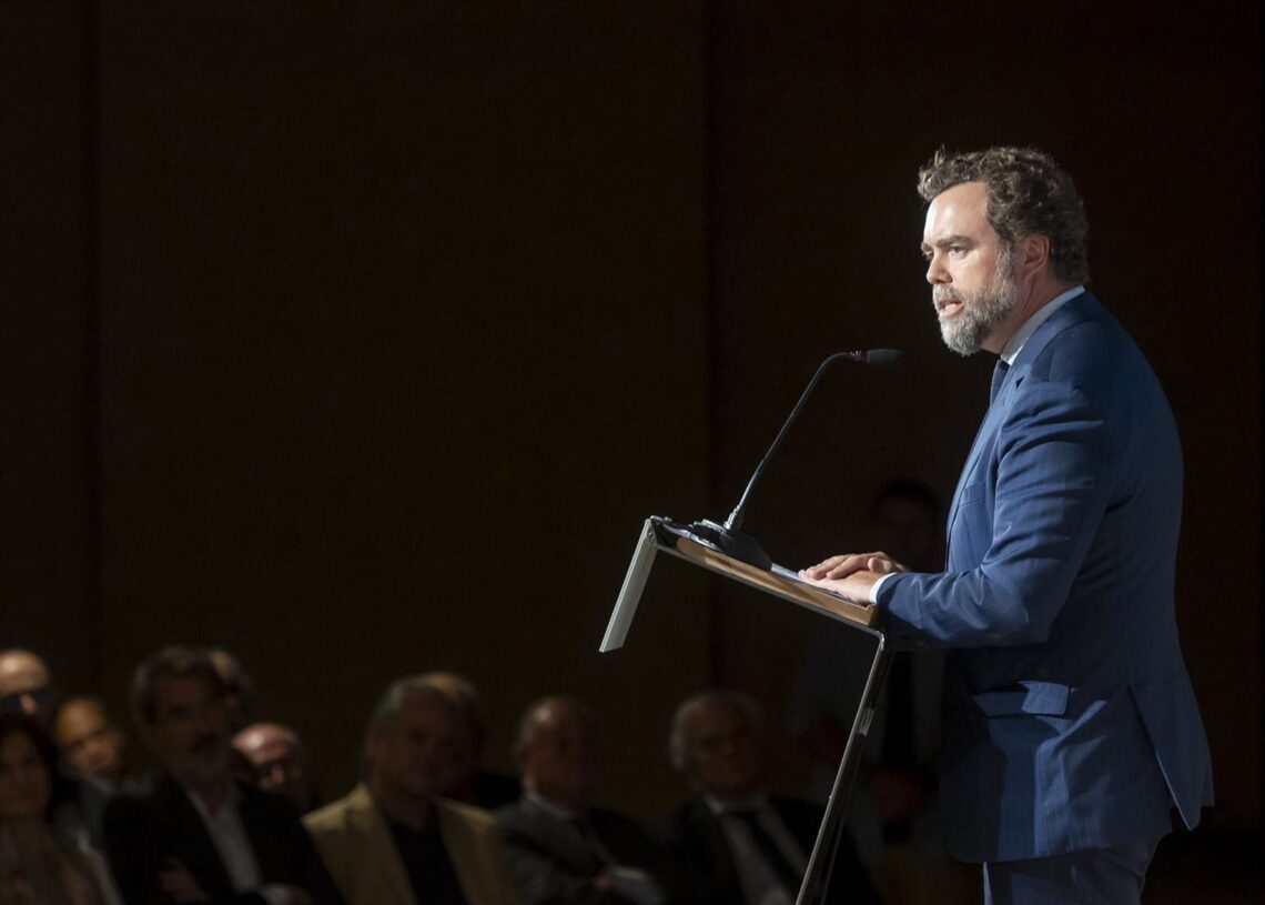 Archivo - El exportavoz de Vox, Iván Espinosa de los Monteros, presenta ‘Atenea’, su nuevo ‘think tank’, a 25 de septiembre de 2025, en Madrid (España).Alberto Ortega - Europa Press - Archivo