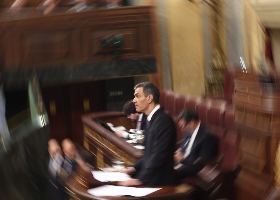 El presidente del Gobierno, Pedro Sánchez, durante una sesión de control al Gobierno, en el Congreso de los Diputados, a 12 de noviembre de 2025, en Madrid (España). Eduardo Parra - Europa Press
