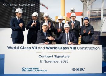 MSC Cruceros anuncia el pedido de dos nuevos buques World Class por 3.500 millones.MSC CRUCEROS