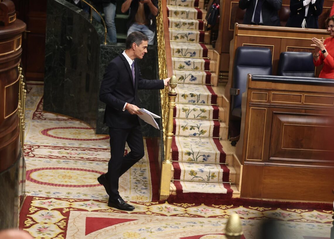 El presidente del Gobierno, Pedro Sánchez, durante una sesión de control al Gobierno, en el Congreso de los Diputados, a 12 de noviembre de 2025, en Madrid (España). Eduardo Parra - Europa Press