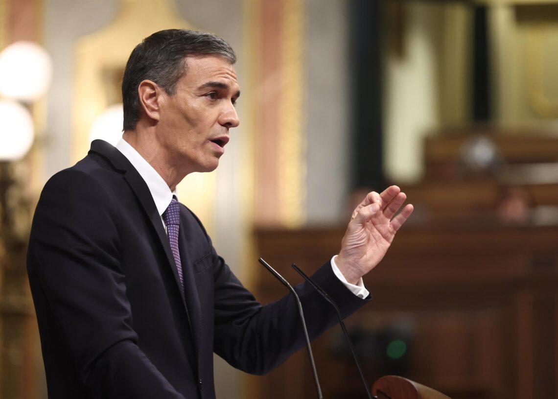 El presidente del Gobierno, Pedro Sánchez, durante una sesión de control al Gobierno, en el Congreso de los Diputados, a 12 de noviembre de 2025, en Madrid (España).Eduardo Parra - Europa Press