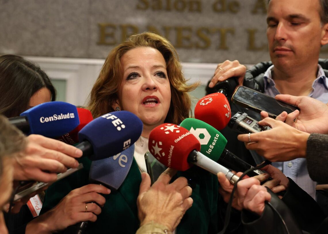 La consejera de Salud de la Comunidad de Madrid, Fátima Matute, ofrece declaraciones a la prensa antes del pleno extraordinario del Consejo Interterritorial del Sistema Nacional de Salud (CISNS)Marta Fernández - Europa Press
