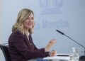 La ministra de educación, formación profesional y deportes, Pilar Alegría, ofrece declaraciones en la rueda de prensa posterior a la reunión del Consejo de Ministros, a 11 de noviembre de 2025, en Madrid (España).Alberto Ortega - Europa Press